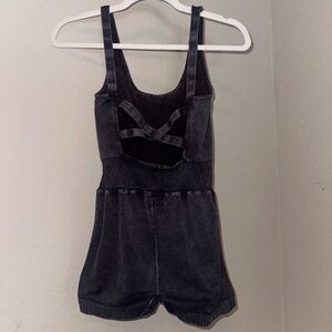 Free People Good Karma Runsie In Black